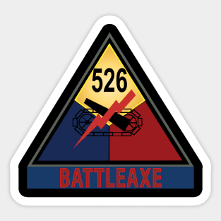 526th Armored Infantry Battalion - BATTLEAXE - SSI wo Txt X 300 Sticker